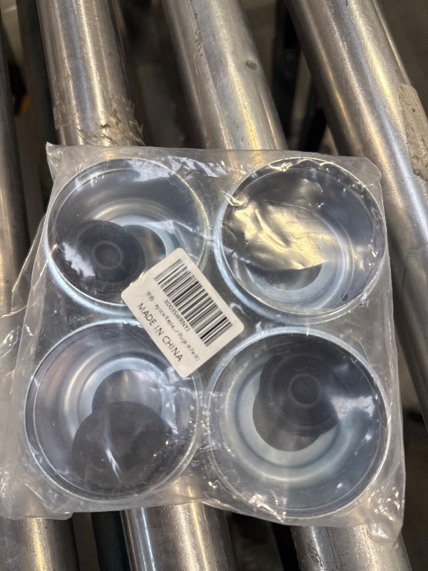 Photo 1 of 2-3/8" Dust Cap Grease Cover Axle Dust Covers Dust Cap Hub Dust Cap Cup Grease Cover & Rubber Plugs for 2.44 Dexter EZ Lube Camper Axle Trailer Axle & Outer Bearing LM67048 15123(4 Pack)
