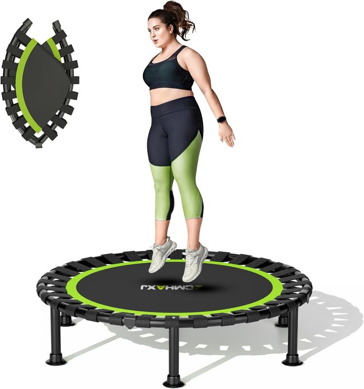 Photo 1 of Foldable Mini Trampoline, 40"/48" Rebounder Trampoline for Adults & Kids, 440lbs Capacity Indoor Fitness Workout Exercise Equipment
