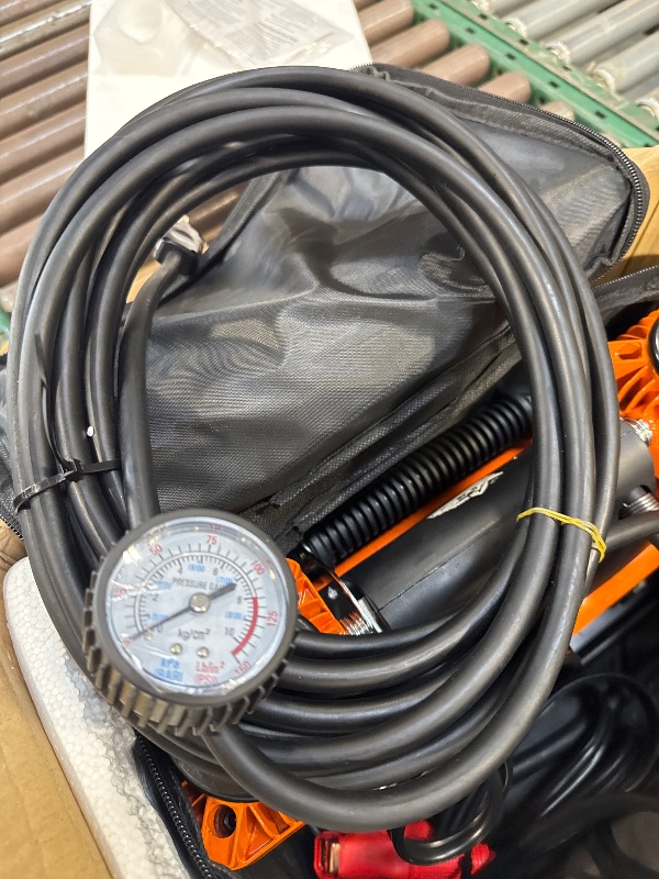Photo 1 of METOWARE Offroad Air Compressor, 12 V Portable Air Pump with 10.6 CFM, Dual Cylinder Tire Inflator for Car Heavy Duty, Max 150PSI for 4 × 4 SUV Vehicle RV ATV Truck