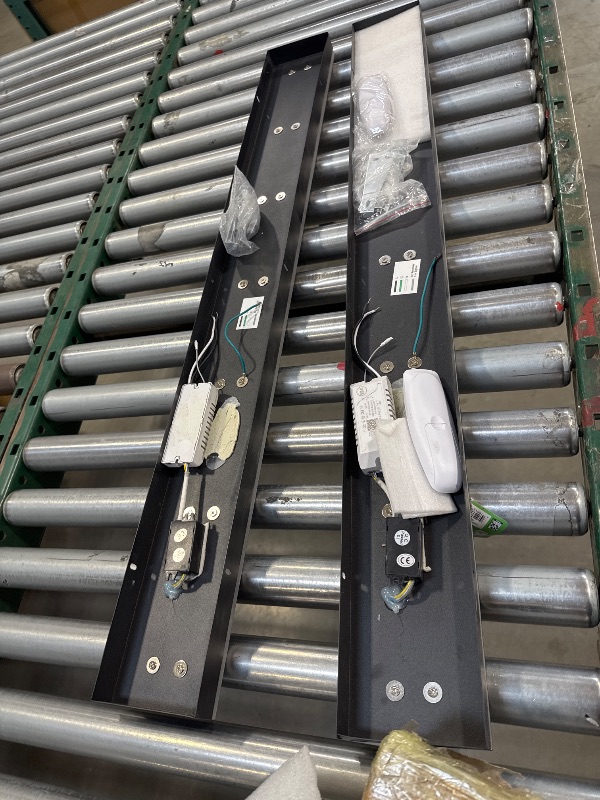 Photo 1 of 39inch 2pcs Modern Outdoor Wall Light,4.33 Inch Wide Dimmable Linear Outdoor Wall Sconce Waterproof Ip65,Black LED Long Outdoor Lights for Garage Front Door Exterior Wall Lights
