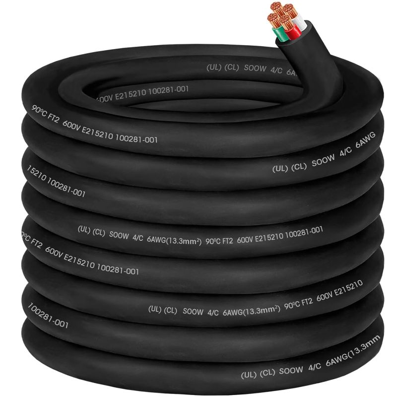 Photo 1 of CLLOMAGY 600V Electrical Power Cable Wire Oxygen Free Copper 6-4 AWG