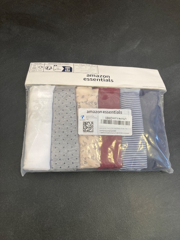 Photo 1 of Amazon Essentials Women's Cotton Bikini Brief Underwear (Available in Plus Size), Pack of 6, Multicolor/Dots/Floral/Stripe, 3X