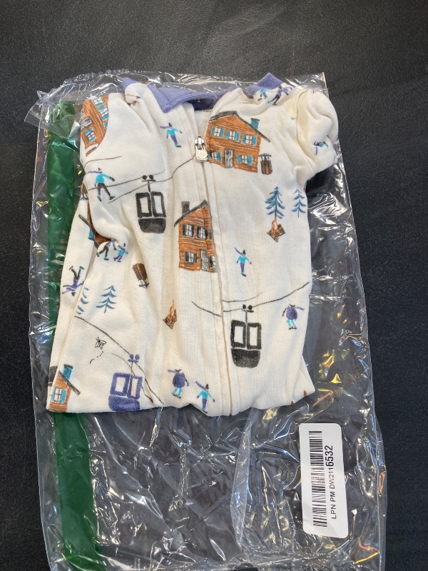 Photo 1 of Burt's Bees Baby Boys' Organic Cotton Sleep and Play Footed Pajamas, One-piece Zip Front Romper, Baby Essentials PREEMIE 