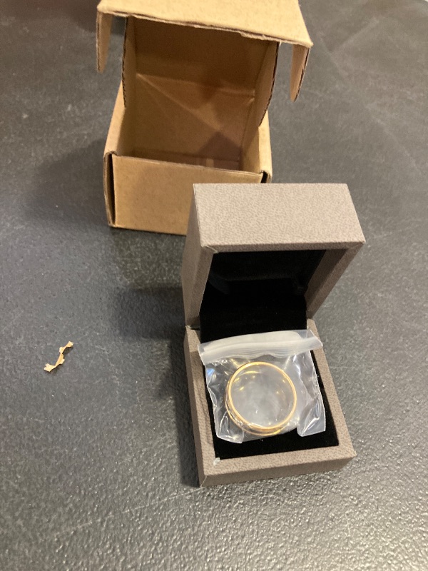 Photo 1 of 100S JEWELRY Tungsten Rings for Mens Wedding Bands Gold Silver Two Tone Grooved Center Line Size 6-16 (tungsten, 10.5)