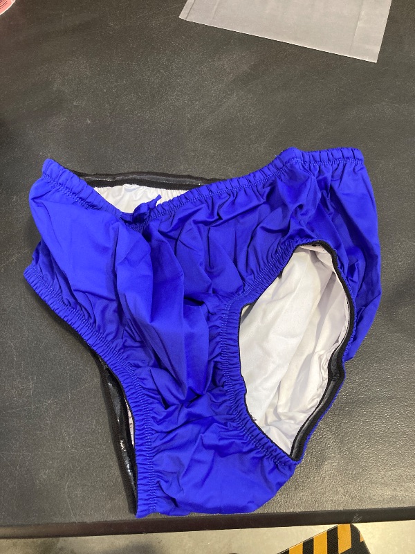 Photo 1 of Adult Reusable Swim Diapers Special Needs Swimwear for Incontinence Cloth Diaper Covers Waterproof,Leakproof, Unisex (Blue, XXXL)
