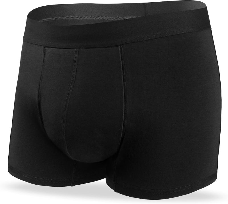 Photo 1 of Men’s Incontinence Underwear Washable Leak Proof Boxer Briefs Absorbency 2.3 oz Prostate Bladder Control 1 Pack (Black, M)

