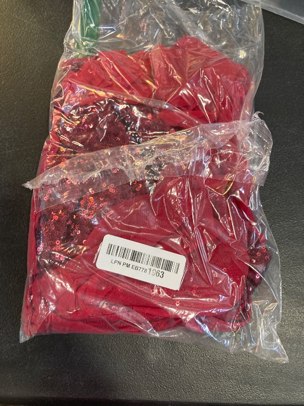 Photo 1 of AFAVOM Women's Lyrical Dance Costume Sleeveless V-Neck Sequin Flower Lyrical Dance Dress Asymmetric Flowy Mesh Tulle Skirt Contemporary Dance Costumes Ballet Leotard Dancewear Wine Red XS