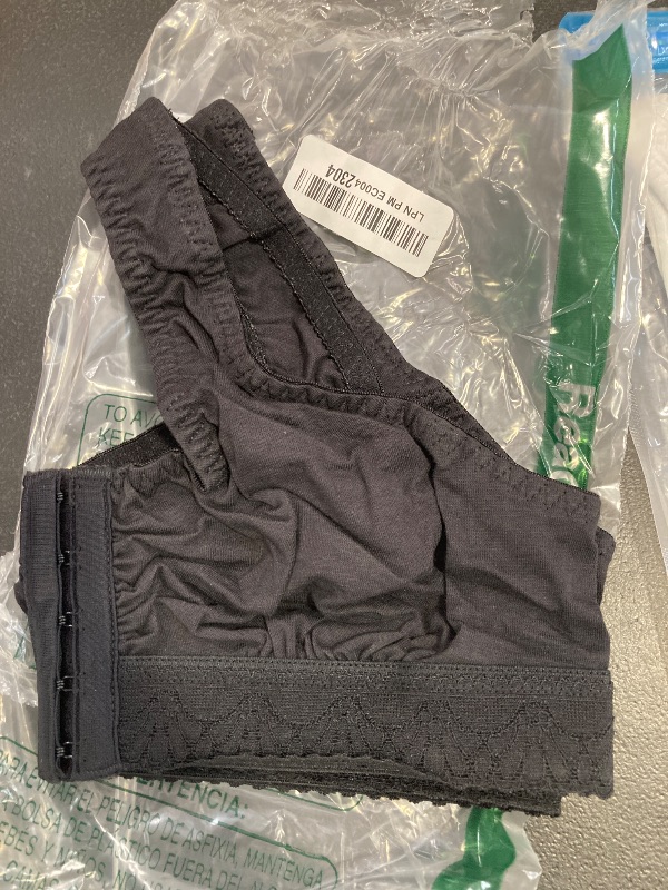 Photo 1 of Carole Martin Full-Freedom Front Closure Wireless Cotton Bra-34 Black