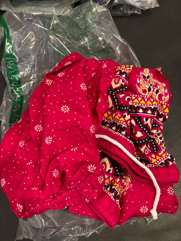 Photo 1 of LOFBAZ Harem Pants for Women Yoga Boho Hippie Clothing Palazzo Bohemian Beach Maternity Pajama Indian Travel Gypsy Clothes Floral 2 Pink 2XL