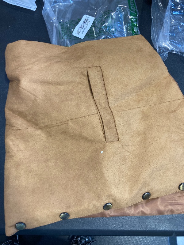 Photo 1 of CXFOVIOVA Mens V Neck Suit Vest Retro 5 Button Suede Leather Regular Fit Casual Waistcoat for Prom,Husband Gift,Daily Wear (Color : Brown, Size : X-Large)