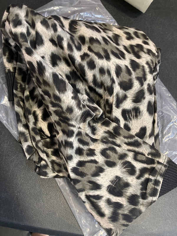 Photo 1 of Amy Babe womens Cropped Bomber Jacket Button Down Varsity Jackets Shackets With Pockets LeopardWhite Medium