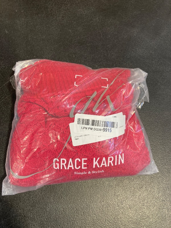 Photo 1 of 3/4 Sleeve Cardigan for Women Lightweight Tie Front 2025 Cropped Crochet Cardigan Knit Bolero Shrug Red L