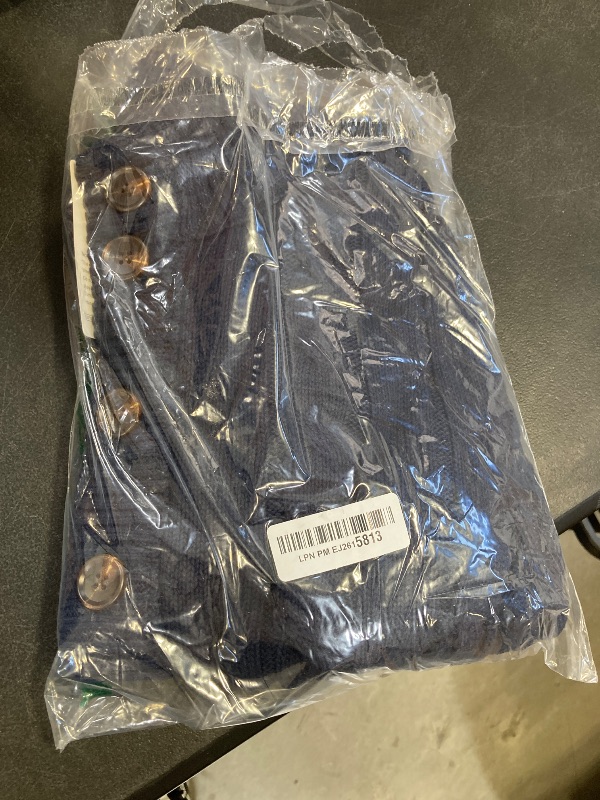 Photo 1 of Aimeilgot Mens Fashion Casual Slim Fit Button Down Cable Knitted Stand Collar Cardigan Sweater(Navy Blue,Medium)