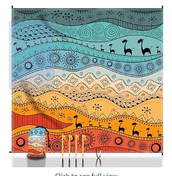Photo 1 of Beach Blanket Waterproof Sandproof, 79" x 83" Extra Large Sand Free Quick Drying Beach Mat, Compact Outdoor Picnic Mat for Travel, Hiking, Camping (Bohemian)
