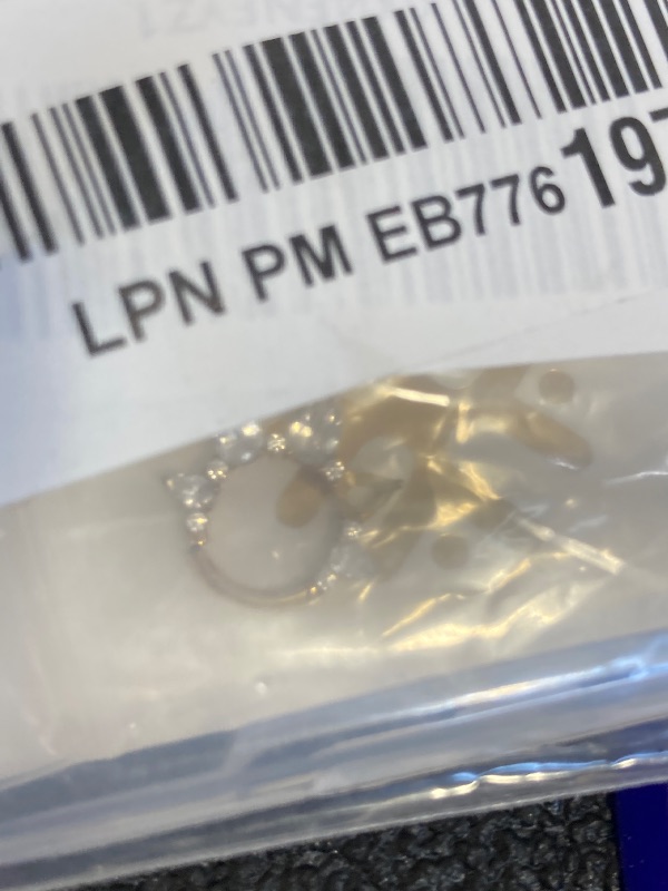Photo 1 of FINE4U Gold Septum rings 16G 8mm - ASTM F136 Titanium Nose Ring Hoop Daith, Piercing Jewelry, Cartilage Hoop Earring, Seamless Hinged Clicker MISSING GEM 