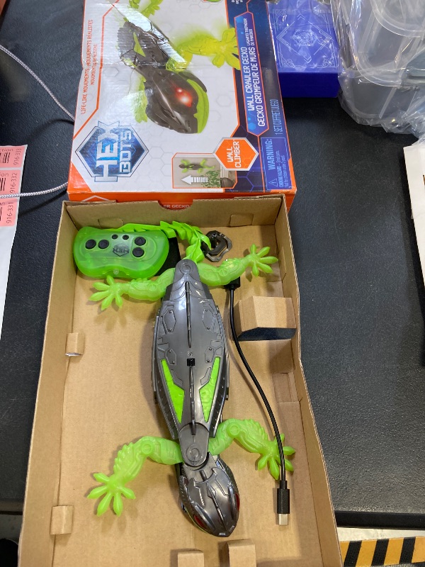 Photo 1 of HEX BOTS Wall Crawler Gecko, Rechargeable Remote Control Robot Kids Toys, Climbs up Walls, RC Robot Toys for Boys & Girls Ages 4 & Up