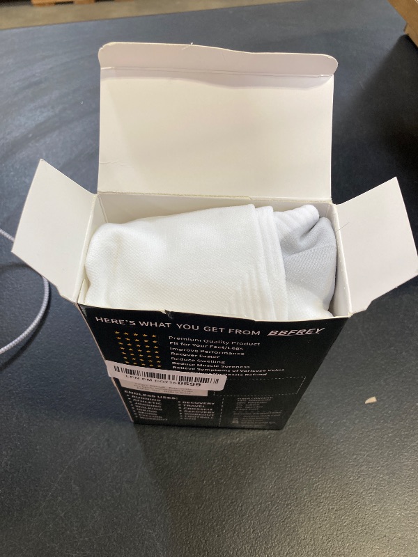 Photo 1 of 3 Pairs Sports Compression Socks 15-20 mmHg for Women Men - Comfort Cuff, Cushioned Support Sock for Running Athletic
