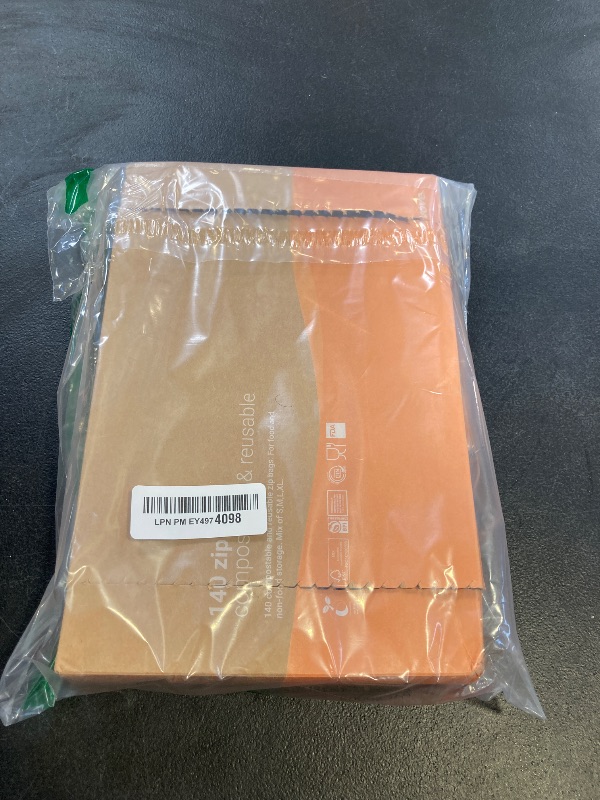 Photo 1 of Vove Compostable Zip Bags 140-Pack | Multi-Size Biodegradable Food Storage Bags | PLA PBAT Eco-Friendly | Certified Sustainable Kitchen Storage | Zero Waste