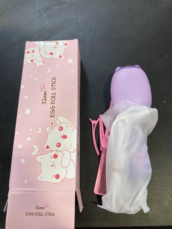 Photo 1 of LYNCLYFELOOP Crimper Hair Tool, Beach Waves Curling Wand,Ionic Hair Waver with 1.26 Inch Double Barrel for Women?Easy to Use?Four-Speed Adjustment and Automatic Power-Off, Purple