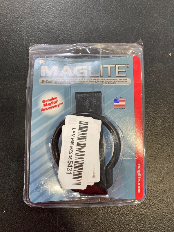 Photo 1 of Maglite Black Plain Leather Belt Holder for D Cell Flashlights
