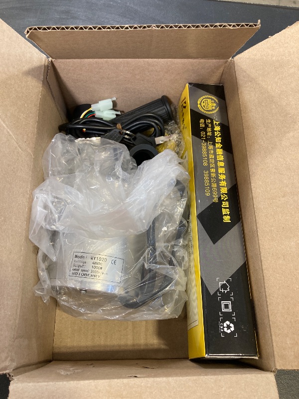 Photo 1 of 1000W Electric Brushless DC Motor Kit - 48V 3500rpm Brushless Motor with 20.8A Speed Controller and Throttle Grip Kit for Go Karts E-Bike Electric Throttle Motorcycle Scooter