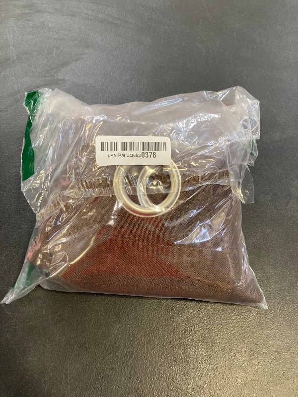 Photo 1 of jinchan Room Darkening Linen Textured Curtain 63 Inch Length for Living Room Room Darkening Thermal Insulated Grommet Top Window Drape for Bedroom 52" W x 63" L Brown 1 Panel