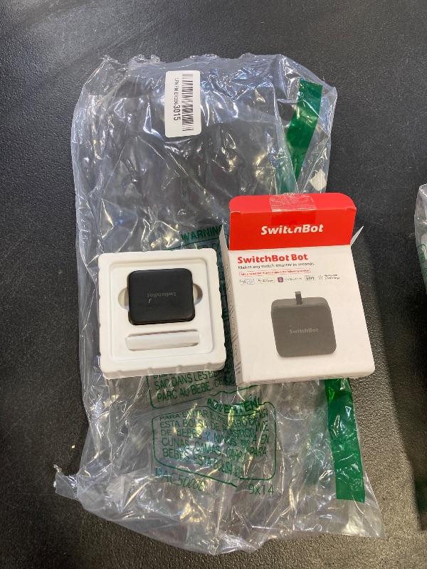 Photo 1 of SwitchBot Smart Switch Button Pusher - Bluetooth Fingerbot for Rocker Switch/One-Way Button, Automatic Light Switch, Timer and APP Control, Works with Alexa When Paired with SwitchBot Hub (Black)