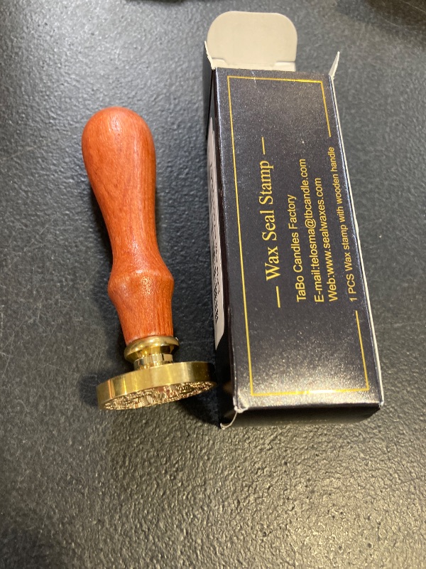 Photo 1 of 3D Embossed Bee Wax Seal Stamp - Brass Head with Wooden Handle, Making Wax Seals for Wedding Invitation/Envelop/Gift Wrapping