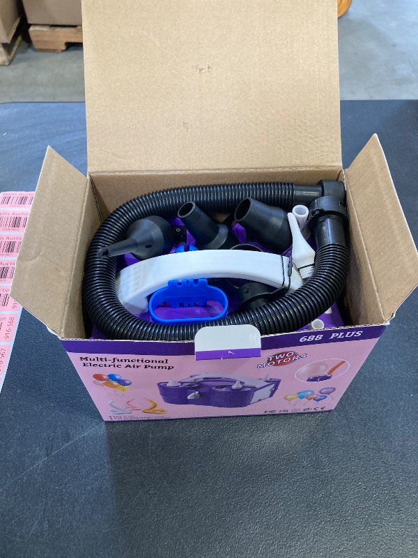 Photo 1 of Keaibuding Balloon Pump Electric 3-in-1 Portable Air Pump for Inflatables and Balloons, Fast Inflation for 260q Foil Mylar Latex Double-Stuffed Balloons, Inflator Deflator for Pool Floats Air Bed