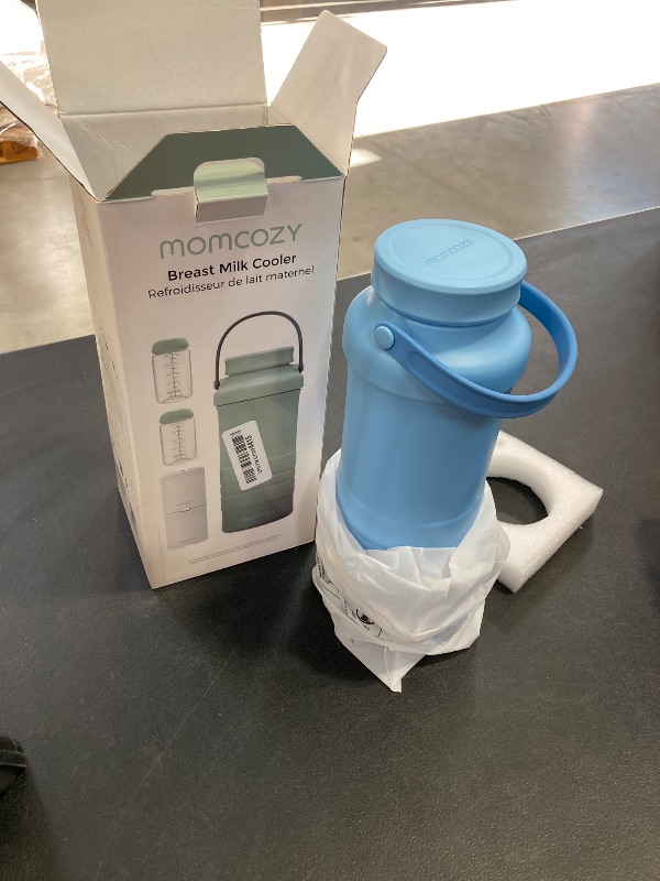Photo 1 of Momcozy 22oz Portable Breast Milk Cooler for Outdoor, Life Saver with 360° Total Cooling for 24 Hours, Larger Capacity Travel Breastmilk Chiller with 2pcs Baby Bottles for Breastmilk Storage, Blue