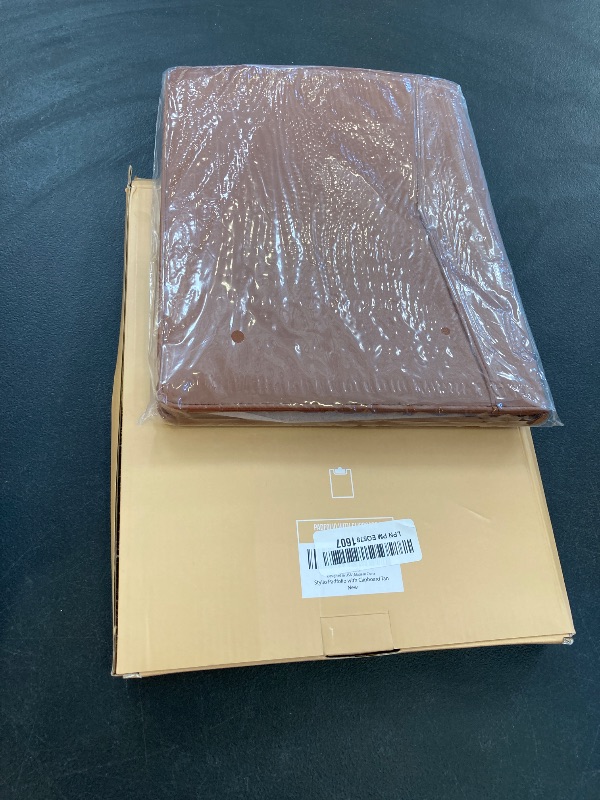 Photo 1 of STYLIO Padfolio Folder with Removable Clipboard | Tan (Brown) Color| Portfolio Organizer | Binder with Storage for Notebook, Notepad | Nursing Clipboard Folio | Vegan Leather