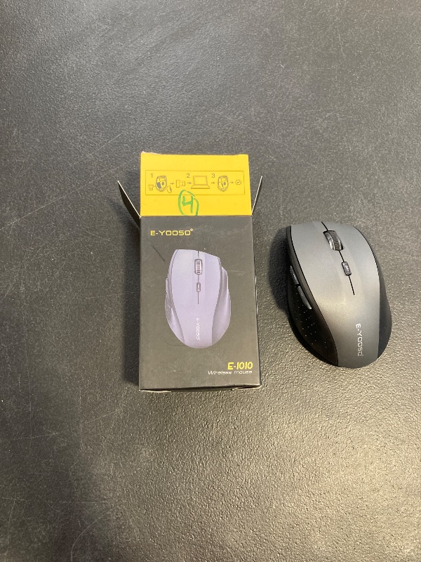 Photo 1 of E-YOOSO Wireless Mouse for Laptop, Portable Optical Computer Mouse, 6 Buttons, Cordless 2.4GHz with USB Receiver, 5-Level 4800 DPI, 18 Months Battery Life for PC Chromebook Windows Mac