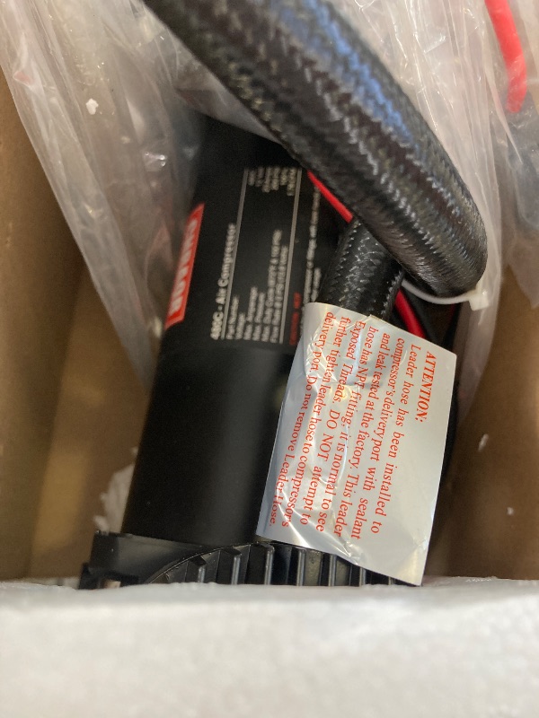 Photo 1 of CNRAQR 200PSI 3/8 NPT Heavy Duty Air Train Horn/Air Ride Suspension Compressor with 1/4 NPT Replacement Fittings 12V Black