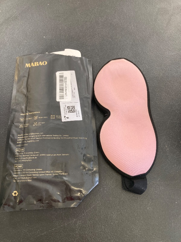 Photo 1 of MABAO Weighted Eye Mask for Sleeping, Blackout 3D Contoured Sleep Mask with Adjustable Strap for Women Men, Memory Foam, Gentle Pressure Relief Comfort Eye Cover Blindfold for Insomnia & Travel - Pink