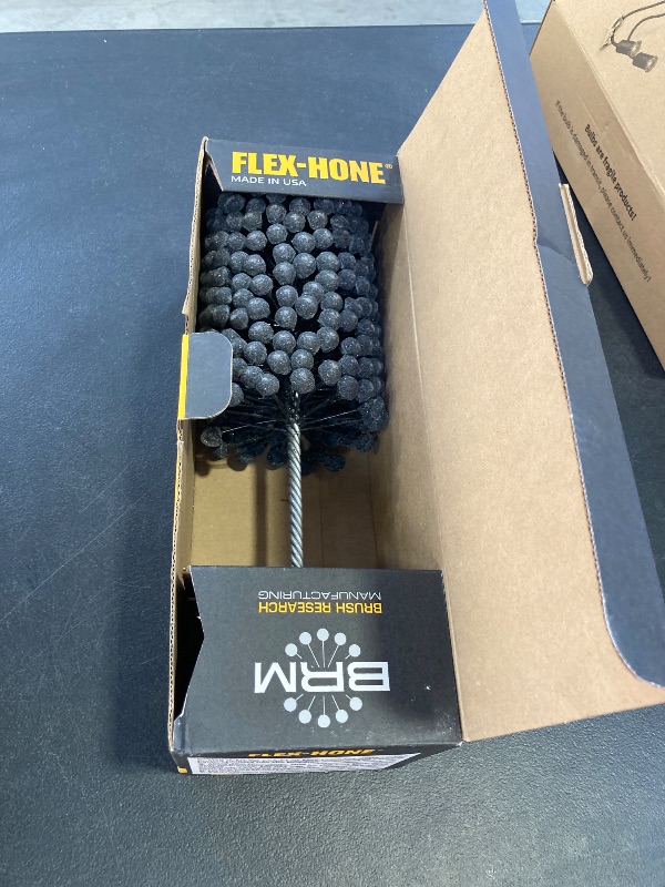 Photo 1 of Brush Research GBD41412 FLEX-HONE®, 4-1/4" (108mm) Diameter, 120 Grit, Silicon Carbide, For Mild Steel, Stainless Steel Cast Iron and Softer Ferrous Materials