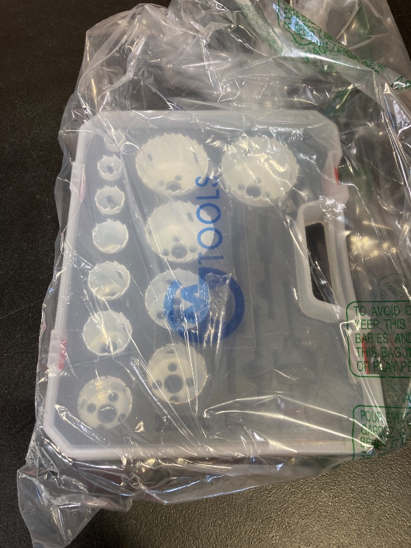 Photo 1 of GMTOOLS Hole Saw Kit Bi Metal, with 3/4" to 2-1/2" 22 PCS Saw Blades in Case, Hole Saw Set for Metal, Wood and Plastic, with Clean and Smooth Cutting Edge, Fast Chip Removal