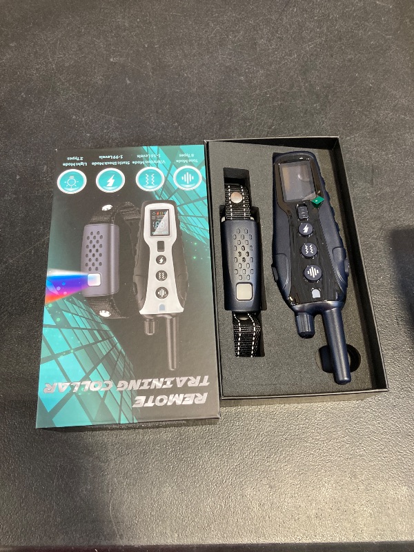 Photo 1 of Dog Shock Collar Waterproof with Flashing Light for Night Walks,Dog Training Collar with Adjustable Pitch Beep,Vibration,Shock and Keypad Lock,Dog Training Collar with Remote 4000FT,Shock Collar Dog
