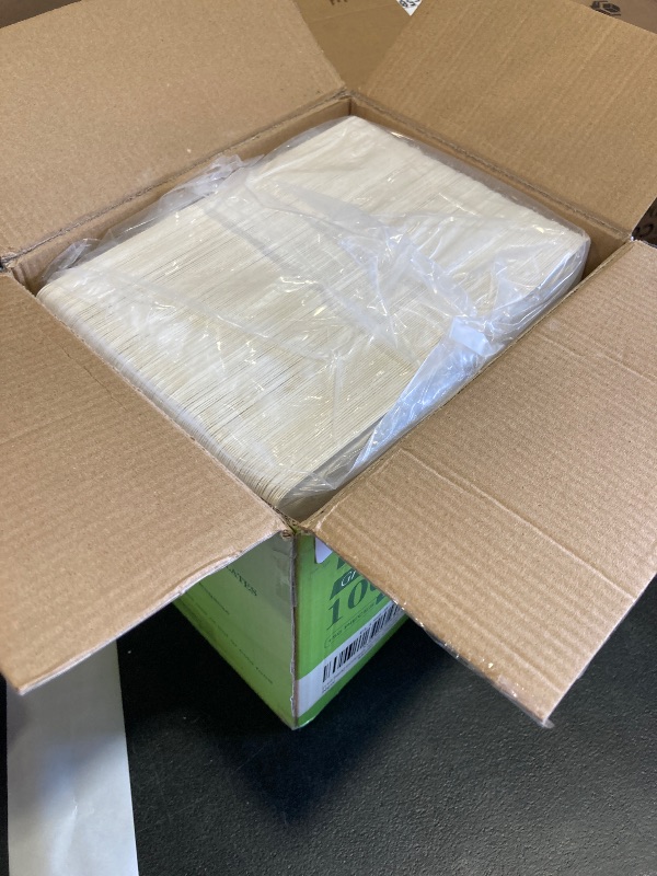 Photo 1 of ECOLipak 150 Piecs Square Paper Plates, 8-inch Compostable Disposable Plates, Eco-friendly Heavy Duty Biodegradable Sugarcane Plates for Party Dinner Birthday