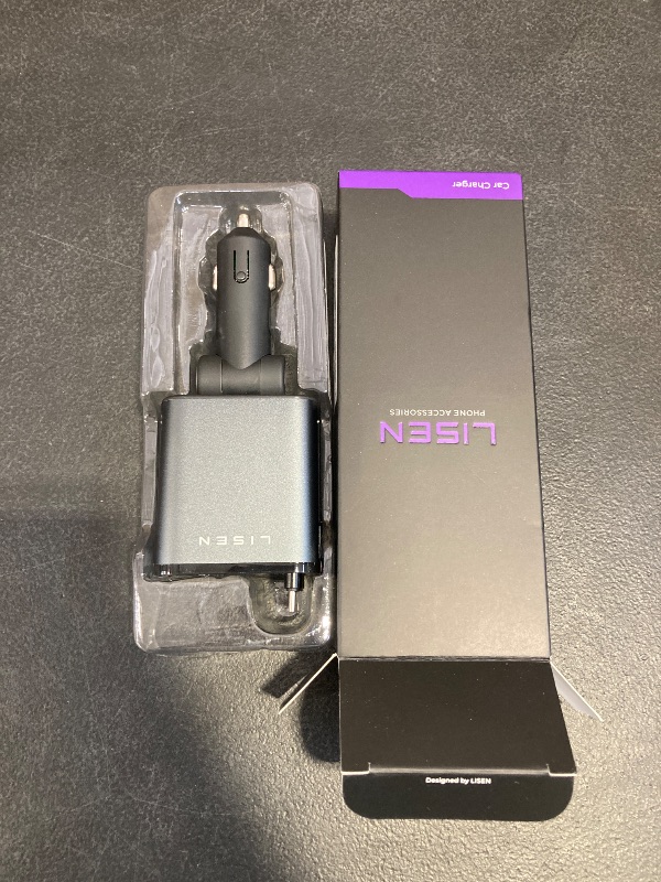 Photo 1 of LISEN Retractable Car Charger, 69W USB C Car Accessories Adapter for iPhone 16 USB C Charger Fast Charging,Gifts for Women Men, Travel Essentials, Truck Accessories, for iPhone 16 Pro Max 15 14 13 12