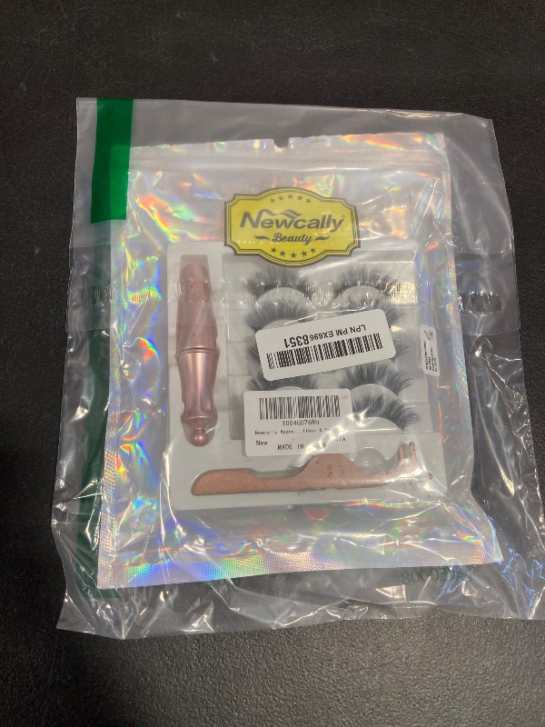 Photo 1 of Newcally Magnetic Eyelashes with Eyeliner Kit Reusable Wispy Lashes Natural Look Magnetic Lashes Kit C-curly No Glue Needed 5 Pairs False Lashes with Magnetic Eyeliner & Tweezers