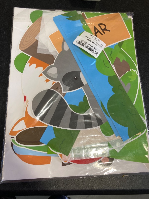 Photo 1 of Woodland in Board Set Jungle Forest Classroom Decorations Back to School Learning is an Adventure Paper Cutouts Motivational Safari Animal Bulletin Board for Nursery Chalkboard Wall Door Decor