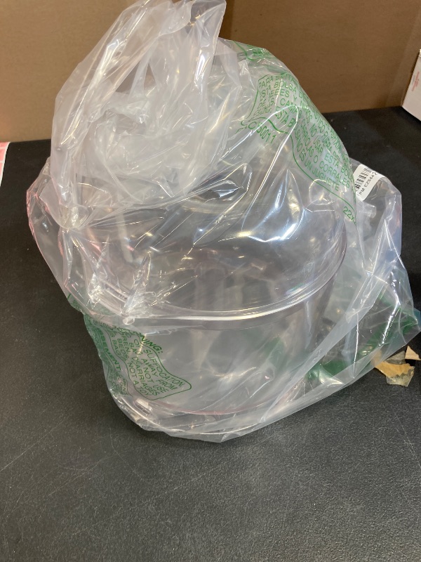 Photo 1 of 3-Quart Clear Cutter Bowl (112203) and Polycarbonate Lid (106458S), Compatible with Robot Coupe R2 Series Food Processors