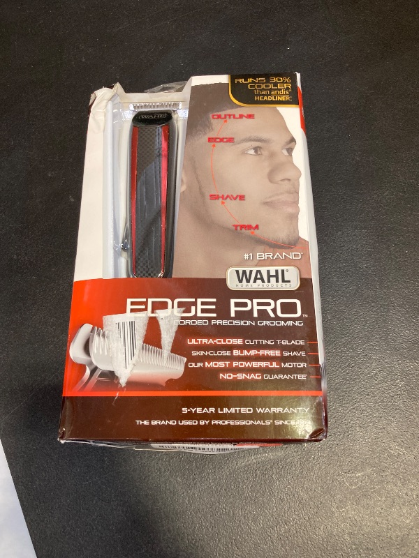Photo 1 of Wahl Edge Pro Bump Free Corded Beard Trimmer for Men Touch Up Trimmer & Grooming Detailer Kit – Perfect for Edging Beards, Mustaches, Hair, & Stubble, – Model 9686-300