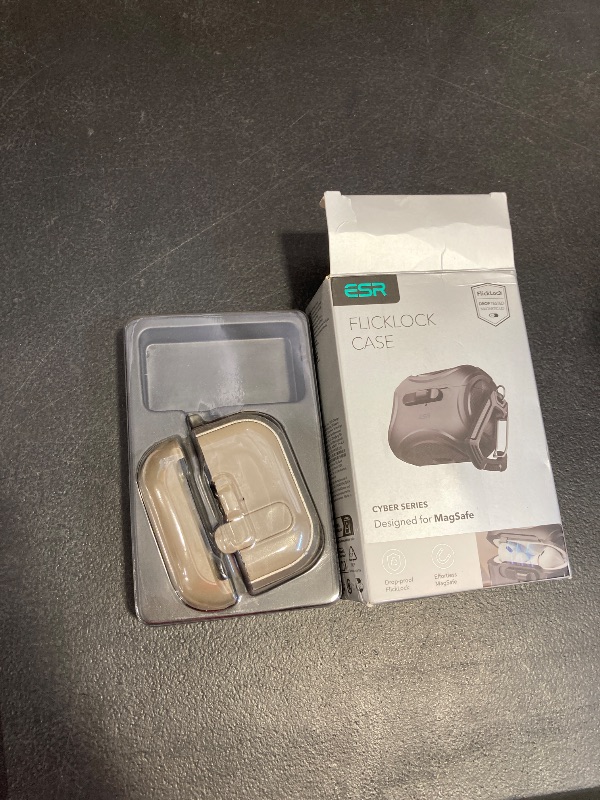 Photo 1 of ESR for AirPods Pro Case (2023/2022/2019, 2nd/1st Gen), Compatible with AirPods Pro 2nd Generation (USB-C/Lightning Cable), Effortless MagSafe, Drop-Proof Lock, Easy Open, Cyber Series, Titanium