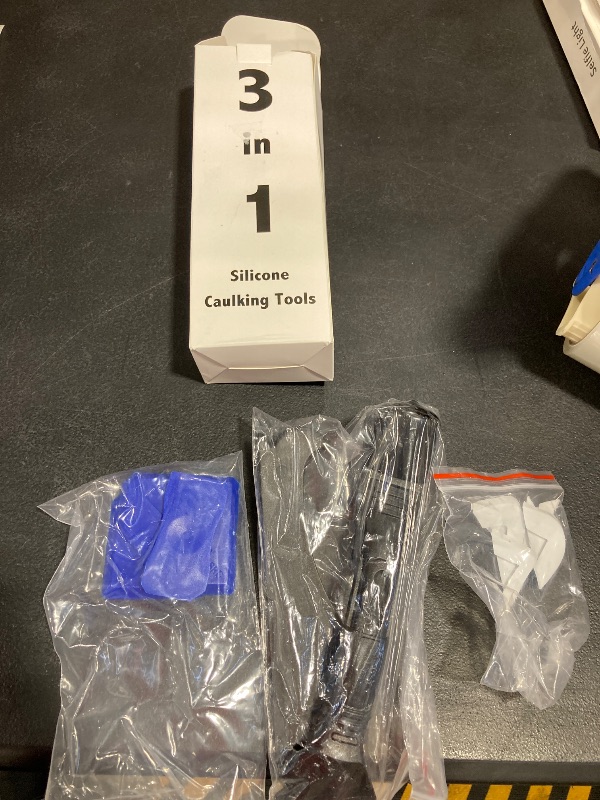 Photo 1 of 3 in 1 Silicone Caulking Tools?Stainless Steelhead?, Sealant Finishing Tool Grout Scraper, Reuse and Replace 5 Silicone Pads, Great Tools for Kitchen Bathroom Window, Sink Joint