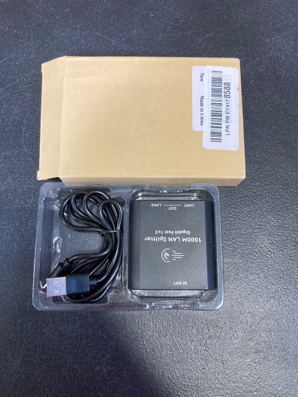 Photo 1 of AILVLVNG Ethernet Splitter 1 to 2 1000Mbps Internet Cable Splitter 1 in 2 Out High Speed Either Network Splitter Gigabit Dual LAN RJ45 Port Router Switch Work with Cat6/7/8 Cable