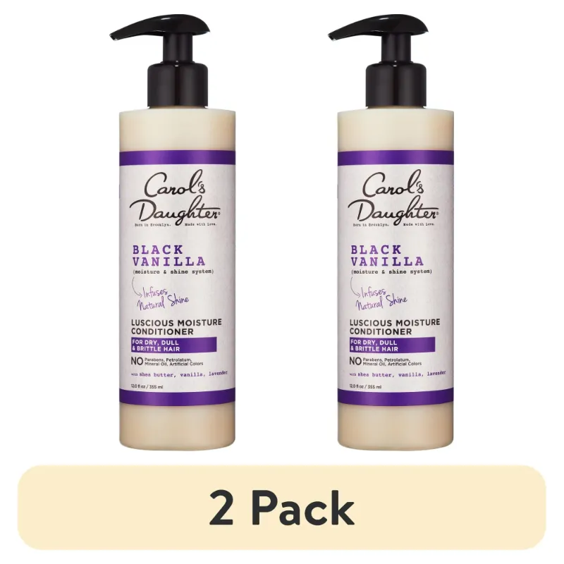 Photo 1 of (2 pack) Carol's Daughter Black Vanilla Moisturizing Conditioner for Dry Hair with Shea Butter, 12 fl oz
