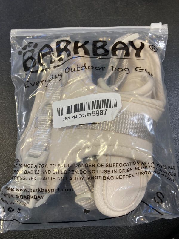 Photo 1 of BARKBAY Dog Harness No Pull with ID Tag Pocket - Heavy Duty, Reflective, Easy Control for Large Dogs (Beige, S)
