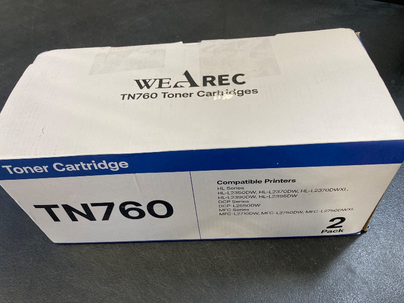 Photo 1 of TN760 Toner Cartridges Replacement for Brother Toner TN-730/TN-760 Compatible HL-L2350DW MFC-L2710DW MFC-L2750DW HL-L2395DW HL-L2370DW DCP-L2550DW HL-L2390DW (Black, 2 Pack)