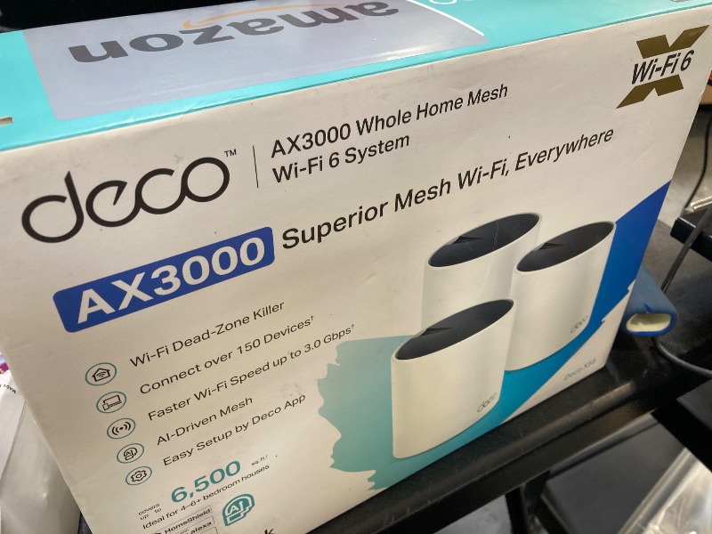 Photo 1 of TP-Link ???? X55 AX3000 WiFi 6 Mesh System - Covers up to 6500 Sq.Ft, Replaces Wireless Router and Extender, 3 Gigabit Ports per Unit, Supports Ethernet Backhaul (1-Pack)